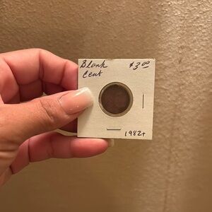 Blank Cent Coin 1982